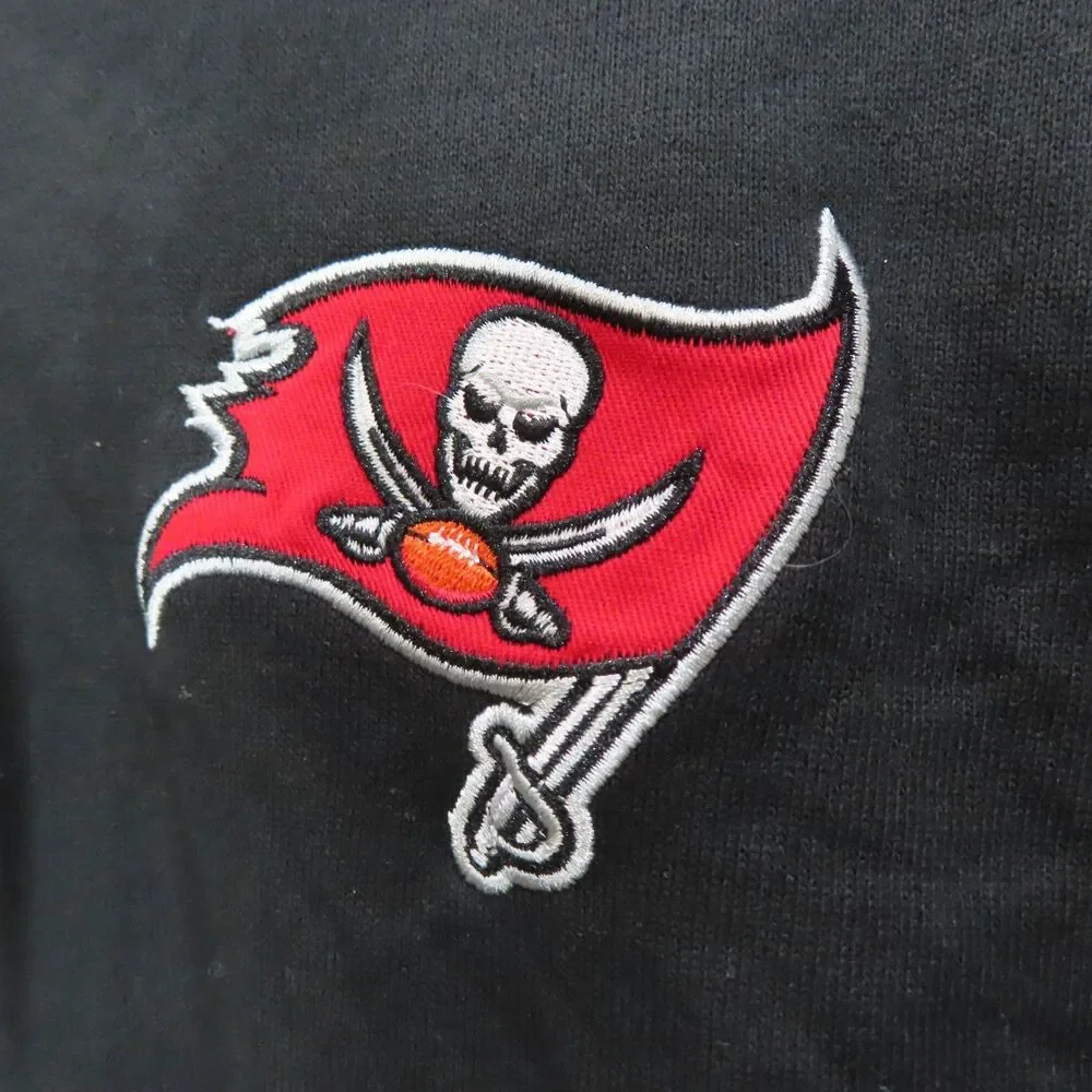 Team Apparel Sweatshirt Large Black NFL Tampa Bay Buccaneers Hoodie Pullover NEW